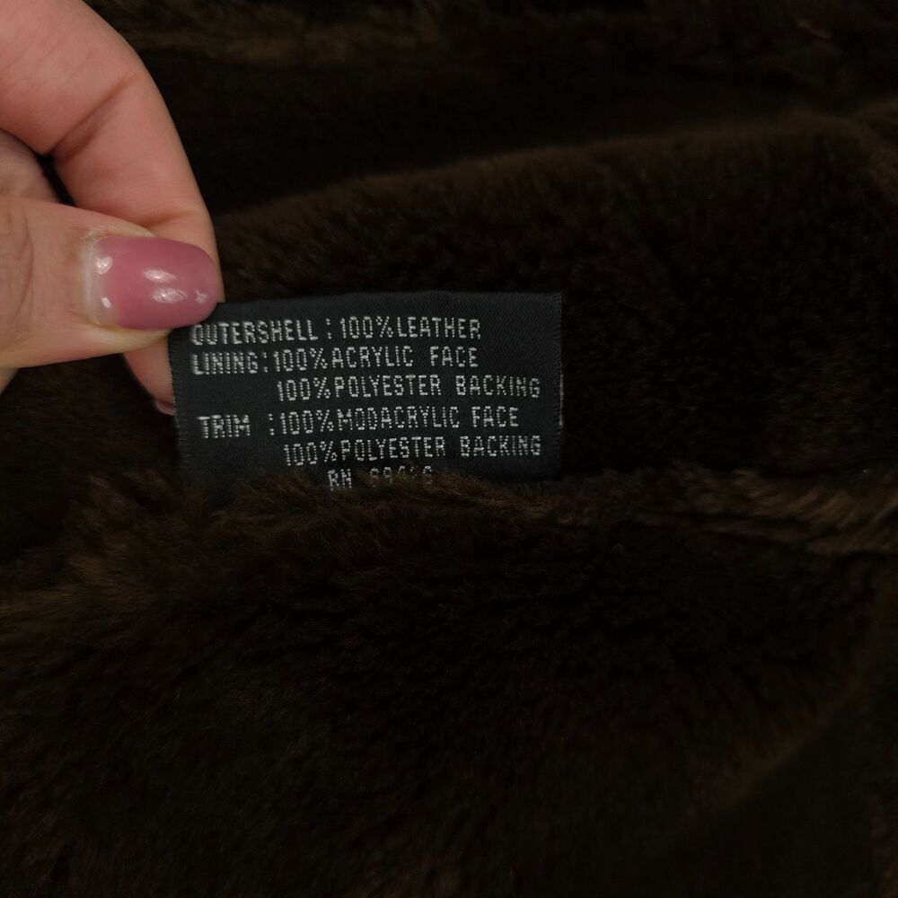 WILSONS LEATHER Suede Penny Lane Fur Afghan Jacket 70s Boho Downtown Girl Boho - Picture 13 of 14